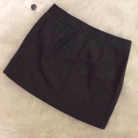 Gap Wool Mini Skirt Gray with Button Front - Picture 2 of 4